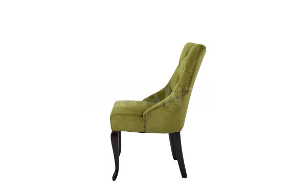 Стул Hilton DARK WALNUT/GREEN (темный орех/зеленый)