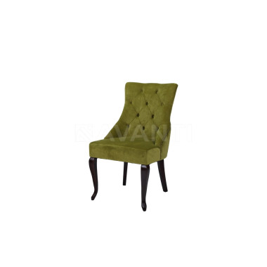 Стул Hilton DARK WALNUT/GREEN (темный орех/зеленый)