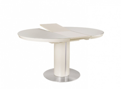 Стол обеденный Slim (1100-1450х1100х760) BIEGE (беж сатинированное стекло)