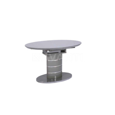 Стол обеденный Luna (1200-1550х800х760) GREY (серый лак со стеклом)