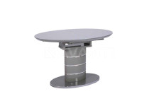 Стол обеденный Luna (1200-1550х800х760) GREY (серый лак со стеклом)