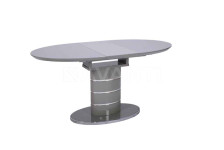 Стол обеденный Luna (1200-1550х800х760) GREY (серый лак со стеклом)