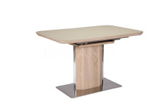 Стол обеденный Campo (1200-1600x800x760) OAK/CREAM (дуб/крем сатин)