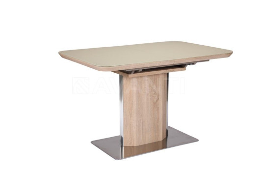 Стол обеденный Campo (1200-1600x800x760) OAK/CREAM (дуб/крем сатин)