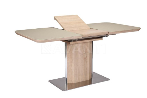 Стол обеденный Campo (1200-1600x800x760) OAK/CREAM (дуб/крем сатин)