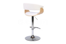 Стул барный BCR-404 Oak wood/White PU (белый)
