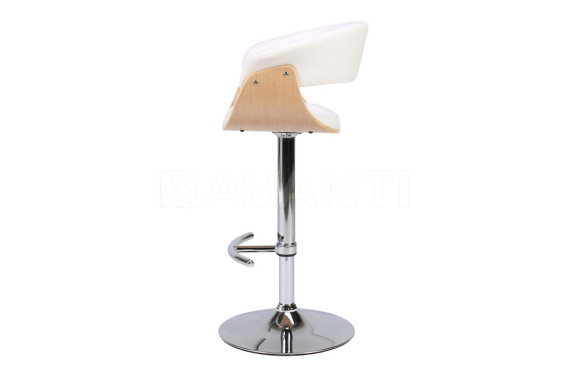 Стул барный BCR-404 Oak wood/White PU (белый)