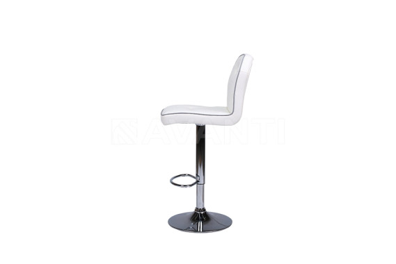 Стул барный BCR-708 White/Gray line (белый/серый кант)