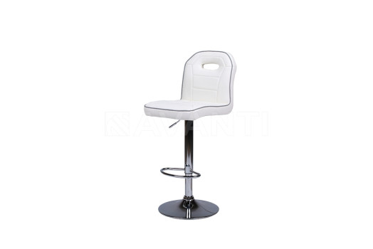 Стул барный BCR-708 White/Gray line (белый/серый кант)