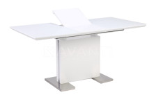 Стол обеденный Surf (1200-1600х800х760) WHITE HIGLOSSY (белый лак со стеклом)
