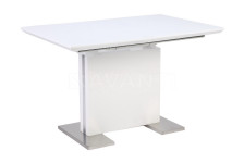 Стол обеденный Surf (1200-1600х800х760) WHITE HIGLOSSY (белый лак со стеклом)