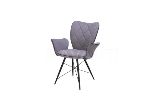 Стул Prima GREY (серый) с подлокотниками