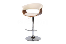 Стул барный BCR-404 Walnut wood/Beige light PU (беж светлый)