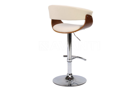 Стул барный BCR-404 Walnut wood/Beige light PU (беж светлый)