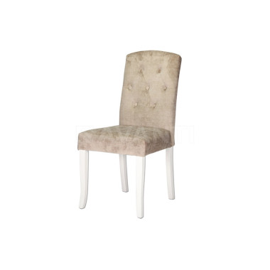 Стул Mila WHITE HIGLOSSY/BEIGE BG#1 (белый лак/беж светлый)