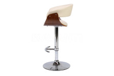 Стул барный BCR-404 Walnut wood/Beige light PU (беж светлый)