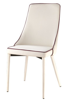 Стул Polo WHITE+PURPLE LINE (белый с сиреневым кантом)