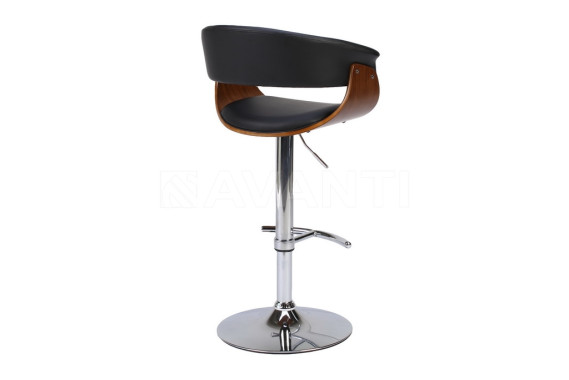 Стул барный BCR-404 Walnut wood/Black PU (черный)
