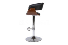 Стул барный BCR-404 Walnut wood/Black PU (черный)