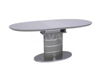 Стол обеденный Luna (1400-1800х900х760) GREY (серый со стеклом)