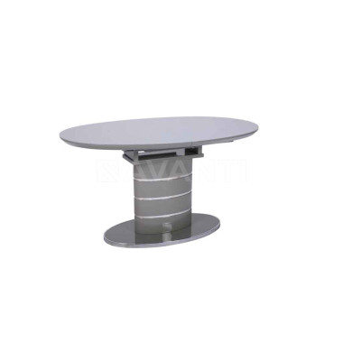 Стол обеденный Luna (1400-1800х900х760) GREY (серый со стеклом)