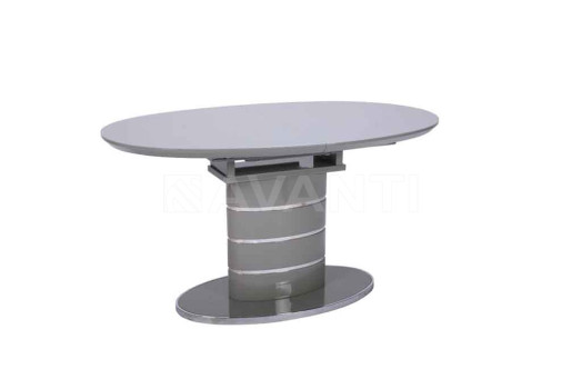 Стол обеденный Luna (1400-1800х900х760) GREY (серый со стеклом)