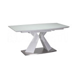 Стол обеденный Flex (1600-2100х900х760) WHITE (белый сатинированное стекло)
