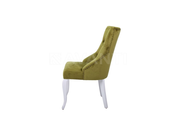 Стул Hilton WHITE HIGLOSSY/GREEN (белый глянец/зеленый)