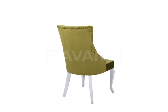Стул Hilton WHITE HIGLOSSY/GREEN (белый глянец/зеленый)