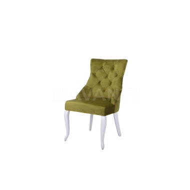 Стул Hilton WHITE HIGLOSSY/GREEN (белый глянец/зеленый)