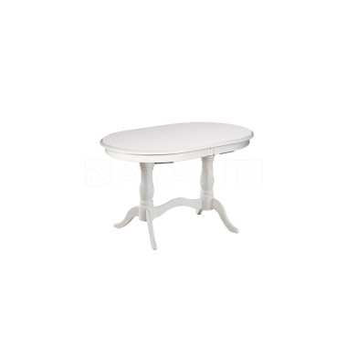 Стол обеденный Eva (1200-1590x800x750) IVORY WHITE (айвори)