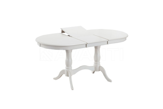Стол обеденный Eva (1200-1590x800x750) IVORY WHITE (айвори)