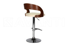 Стул барный BCR-402 Walnut wood/Beige light PU (беж светлый)