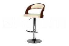 Стул барный BCR-402 Walnut wood/Beige light PU (беж светлый)