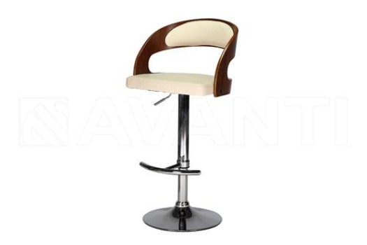 Стул барный BCR-402 Walnut wood/Beige light PU (беж светлый)