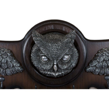 Вешалка настенная Bubo Орех Оберджин Серебро арт. 11507 Орех Оберджин, декоративные элементы АСр цвет античное серебро