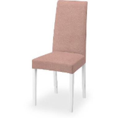 Стул Gloria LB белый VI LIGHT ROSE розовый велюр