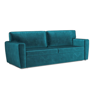 Диван Оскар бархат сине-зеленый STAR VELVET 43 BLACK GREEN