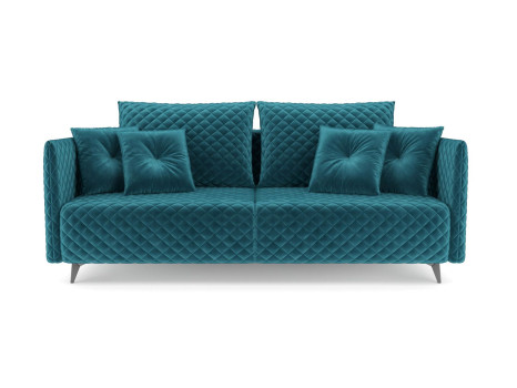 Диван Вашингтон бархат сине-зеленый STAR VELVET 43 BLACK GREEN