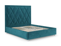 Кровать Треви бархат сине-зеленый STAR VELVET 43 BLACK GREEN 160