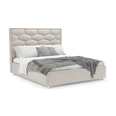 Кровать Рица бархат бежевый STAR VELVET 6 LIGHT Beige 160