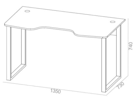 Игровой компьютерный стол КСТ-19 Бетон