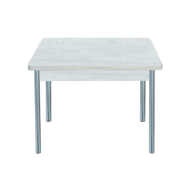 Симпл стол обеденный раскладной / бетон белый/металлик