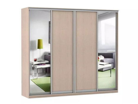 Шкаф купе Модерн 2362х450 4-х дверный 4-х секционный зеркало ясень