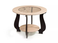 Стол журнальный СЖ-24 с рисунком Р-4/ дуб/венге