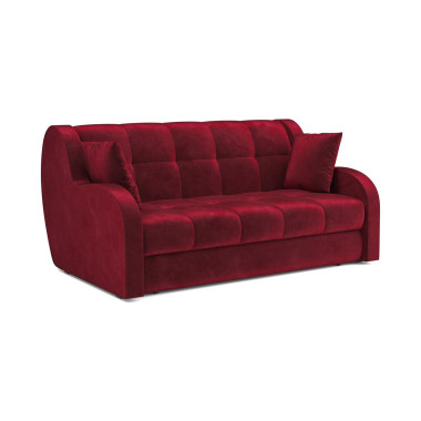 Диван Аккордеон Барон бархат красный Star Velvet 3 Dark Red