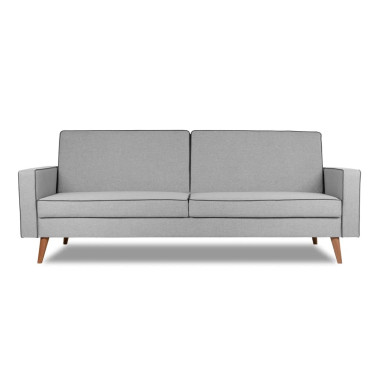 Берус трёхместный диван-релакс Рогожка UNO (Silver + кант Grey) арт. 4673739701119
