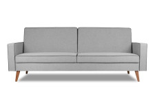 Берус трёхместный диван-релакс Рогожка UNO (Silver + кант Grey) арт. 4673739701119