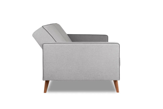 Берус трёхместный диван-релакс Рогожка UNO (Silver + кант Grey) арт. 4673739701119