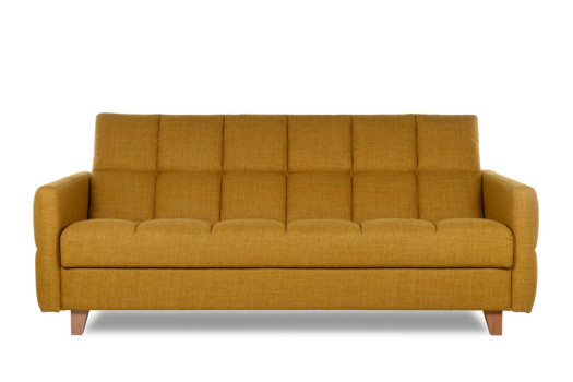 Ригдом трёхместный диван-релакс БК Рогожка Apollo Yellow (желтый) арт. 4673739703595